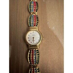 Fiera Ladies Watch Colorful Stones New Battery